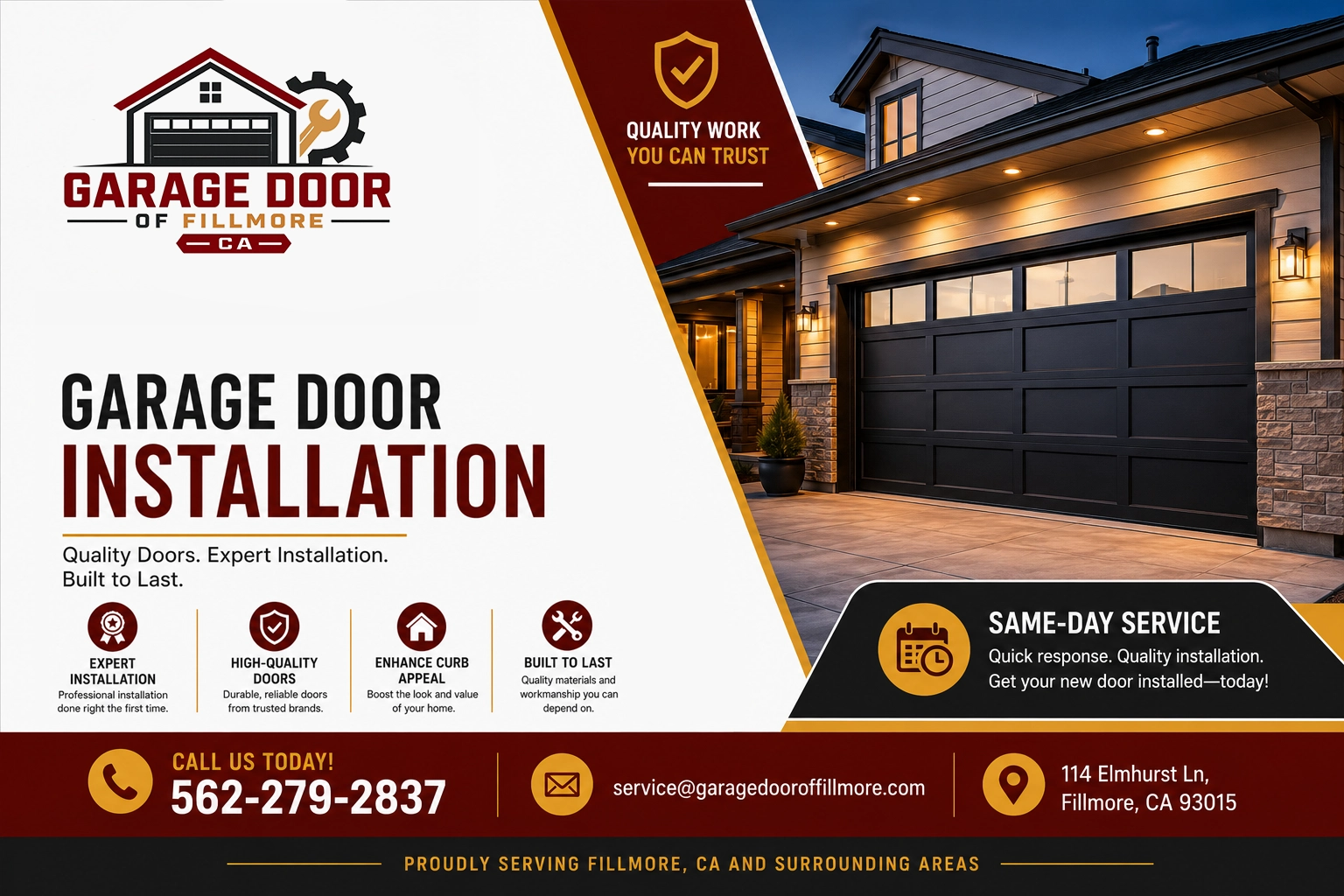 Garage Door of Fillmore CA