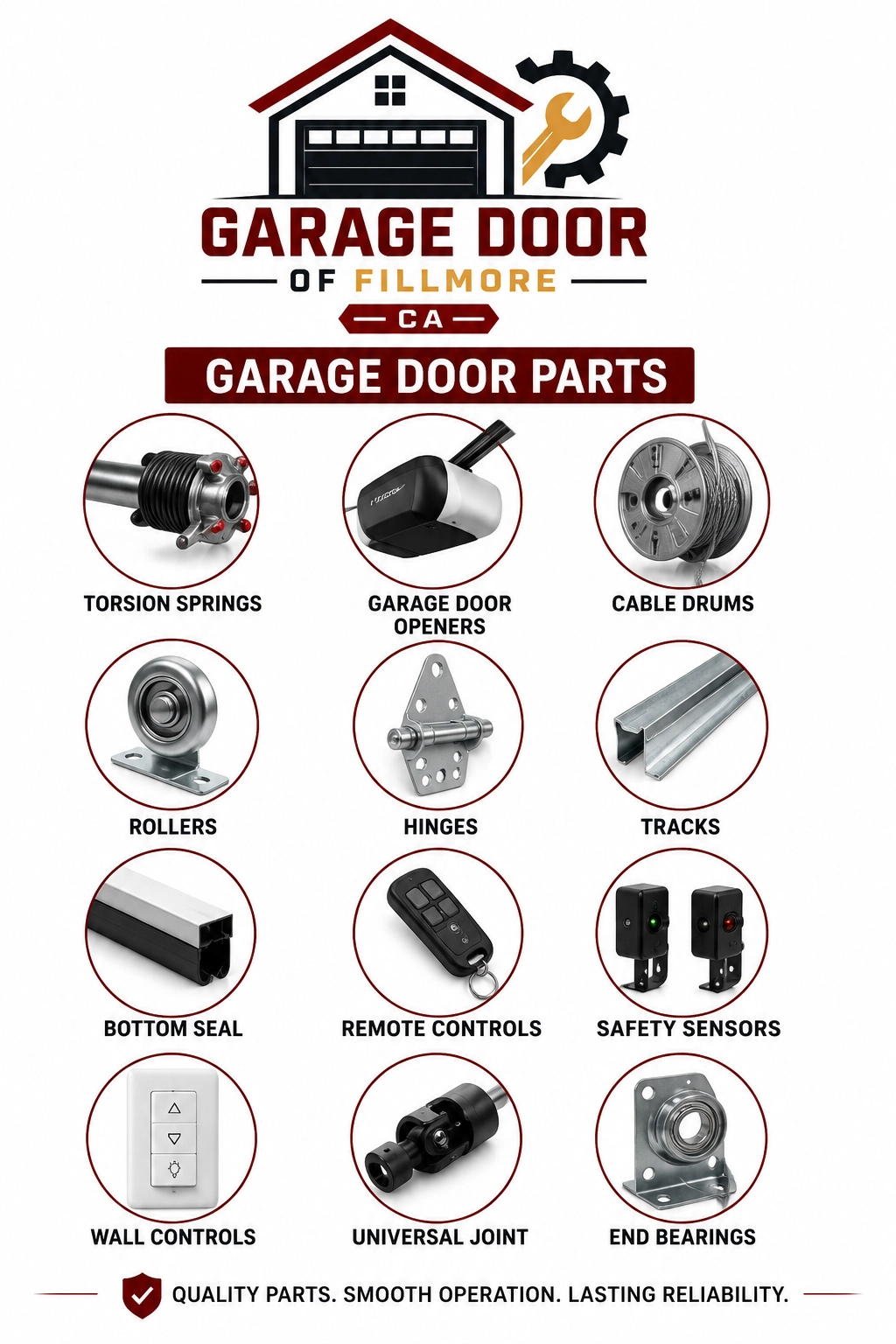 Garage door parts